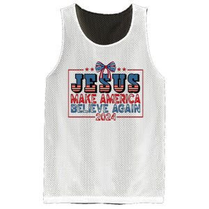 Jesus Make America Believe Again 2024 Election Usa 2024 Mesh Reversible Basketball Jersey Tank