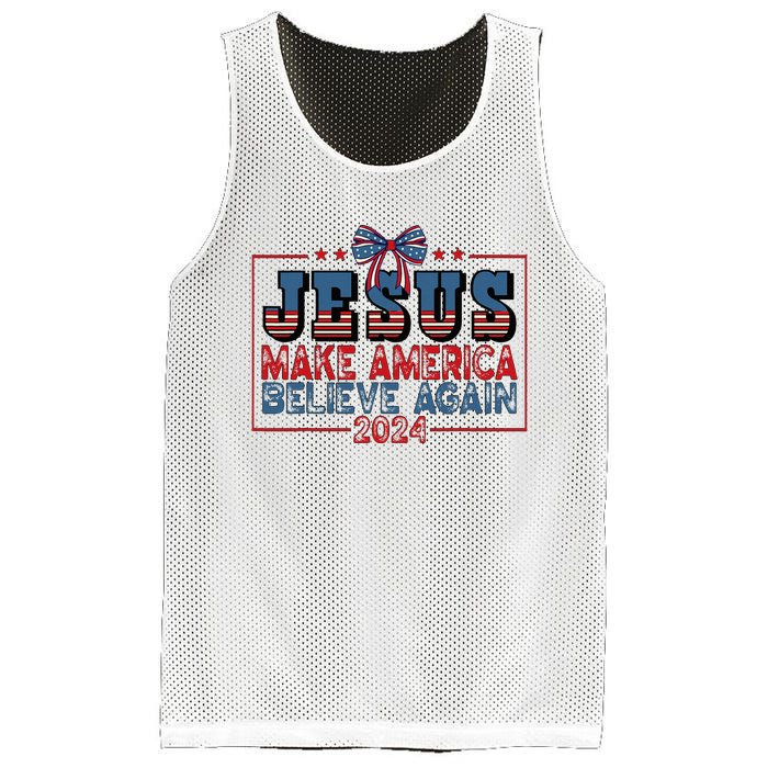 Jesus Make America Believe Again 2024 Election Usa 2024 Mesh Reversible Basketball Jersey Tank