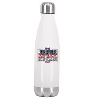 Jesus Make America Believe Again 2024 Election Usa 2024 Stainless Steel Insulated Water Bottle