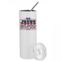 Jesus Make America Believe Again 2024 Election Usa 2024 Stainless Steel Tumbler