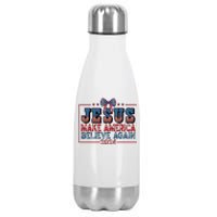 Jesus Make America Believe Again 2024 Election Usa 2024 Stainless Steel Insulated Water Bottle