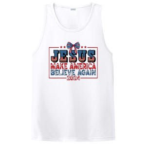 Jesus Make America Believe Again 2024 Election Usa 2024 PosiCharge Competitor Tank