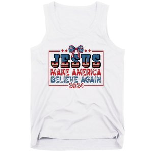 Jesus Make America Believe Again 2024 Election Usa 2024 Tank Top