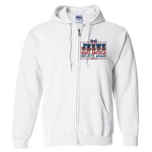 Jesus Make America Believe Again 2024 Election Usa 2024 Full Zip Hoodie