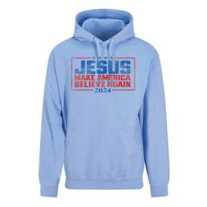 Jesus Make America Believe Again 2024 Unisex Surf Hoodie