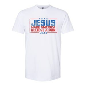 Jesus Make America Believe Again 2024 Softstyle CVC T-Shirt