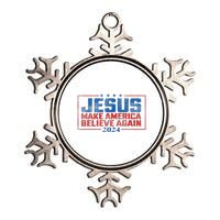 Jesus Make America Believe Again 2024 Metallic Star Ornament