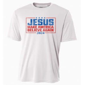 Jesus Make America Believe Again 2024 Election Cooling Performance Crew T-Shirt