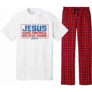 Jesus Make America Believe Again 2024 Election Pajama Set