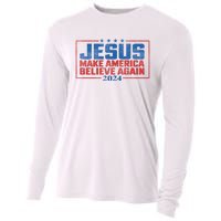 Jesus Make America Believe Again 2024 Election Cooling Performance Long Sleeve Crew