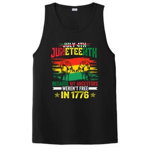 Juneteenth My Ancestors Free Black African Flag Pride Fist Gift PosiCharge Competitor Tank