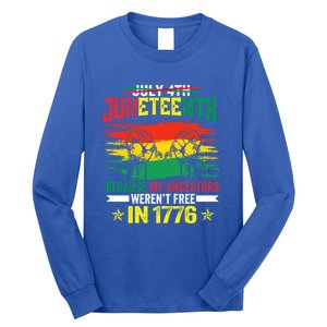 Juneteenth My Ancestors Free Black African Flag Pride Fist Gift Long Sleeve Shirt