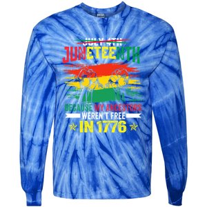 Juneteenth My Ancestors Free Black African Flag Pride Fist Gift Tie-Dye Long Sleeve Shirt