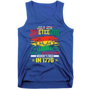 Juneteenth My Ancestors Free Black African Flag Pride Fist Gift Tank Top