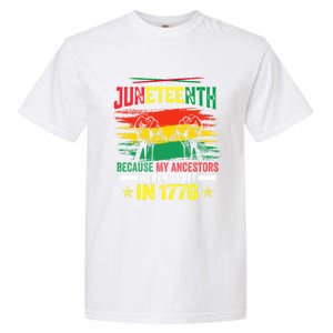 Juneteenth My Ancestors Free Black African Flag Pride Fist Gift Garment-Dyed Heavyweight T-Shirt