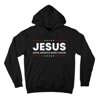 Jesus Make America Godly Again Patriotic Christian Faith Usa Hoodie