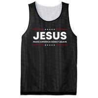 Jesus Make America Godly Again Patriotic Christian Faith Usa Mesh Reversible Basketball Jersey Tank