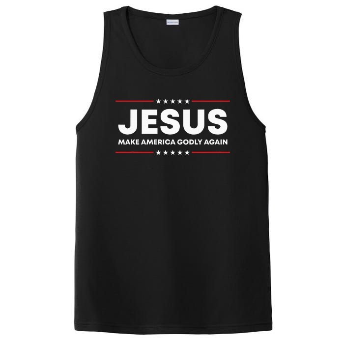 Jesus Make America Godly Again Patriotic Christian Faith Usa PosiCharge Competitor Tank