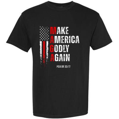 Jesus Make America Godly Again American Patriot Christian Garment-Dyed Heavyweight T-Shirt