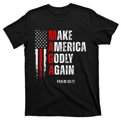 Jesus Make America Godly Again American Patriot Christian T-Shirt