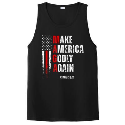 Jesus Make America Godly Again American Patriot Christian PosiCharge Competitor Tank