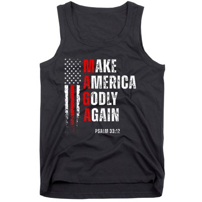 Jesus Make America Godly Again American Patriot Christian Tank Top