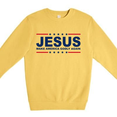 Jesus Make America Godly Again Premium Crewneck Sweatshirt