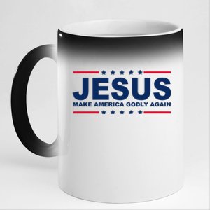 Jesus Make America Godly Again 11oz Black Color Changing Mug