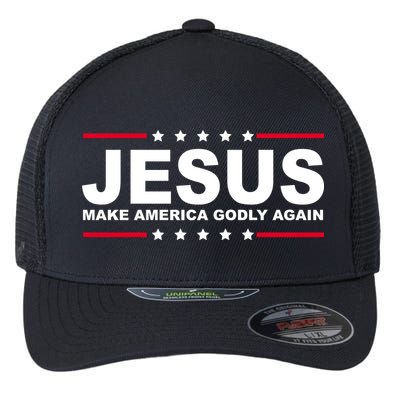 Jesus Make America Godly Again Flexfit Unipanel Trucker Cap