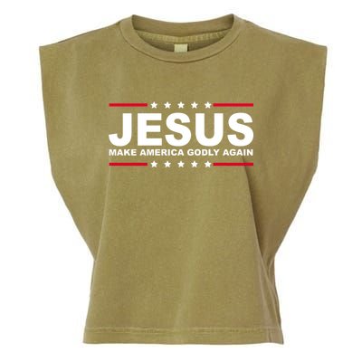 Jesus Make America Godly Again Garment-Dyed Women's Muscle Tee