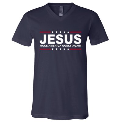 Jesus Make America Godly Again V-Neck T-Shirt