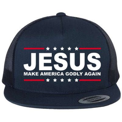 Jesus Make America Godly Again Flat Bill Trucker Hat