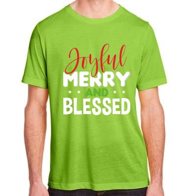 Joyful Merry And Blessed Gift Xgiftmas Holiday Design Cute Gift Adult ChromaSoft Performance T-Shirt