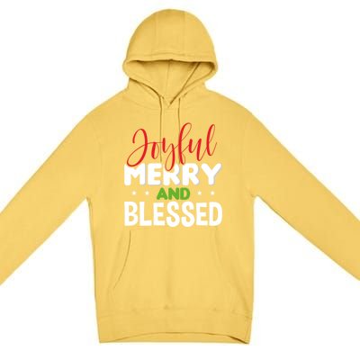 Joyful Merry And Blessed Gift Xgiftmas Holiday Design Cute Gift Premium Pullover Hoodie