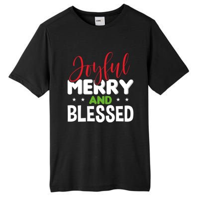 Joyful Merry And Blessed Gift Xgiftmas Holiday Design Cute Gift Tall Fusion ChromaSoft Performance T-Shirt