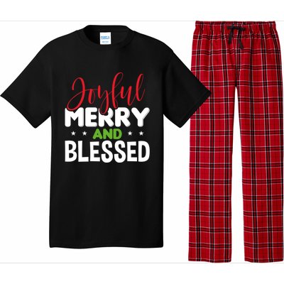 Joyful Merry And Blessed Gift Xgiftmas Holiday Design Cute Gift Pajama Set