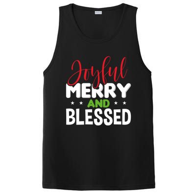 Joyful Merry And Blessed Gift Xgiftmas Holiday Design Cute Gift PosiCharge Competitor Tank