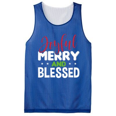 Joyful Merry And Blessed Gift Xgiftmas Holiday Design Cute Gift Mesh Reversible Basketball Jersey Tank