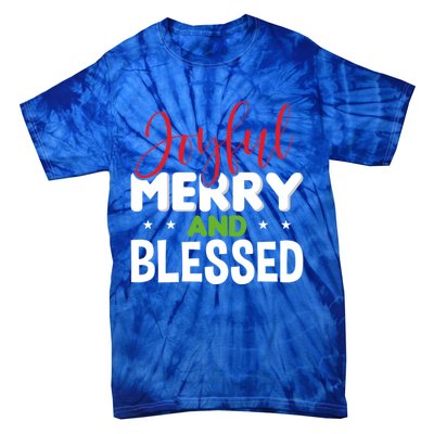 Joyful Merry And Blessed Gift Xgiftmas Holiday Design Cute Gift Tie-Dye T-Shirt