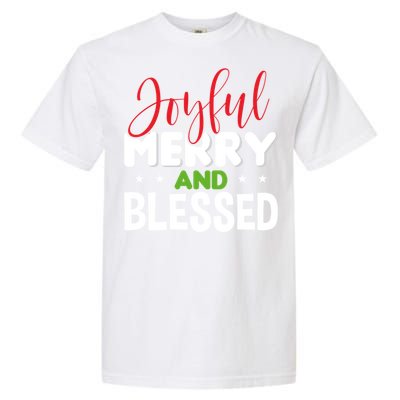 Joyful Merry And Blessed Gift Xgiftmas Holiday Design Cute Gift Garment-Dyed Heavyweight T-Shirt