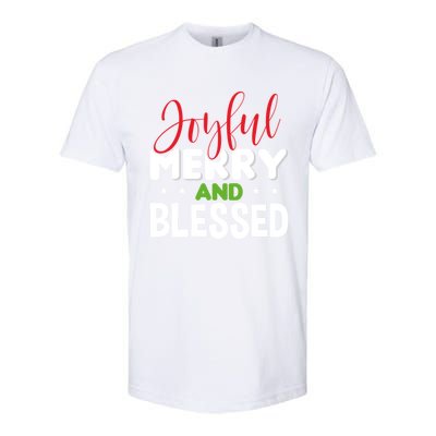 Joyful Merry And Blessed Gift Xgiftmas Holiday Design Cute Gift Softstyle CVC T-Shirt