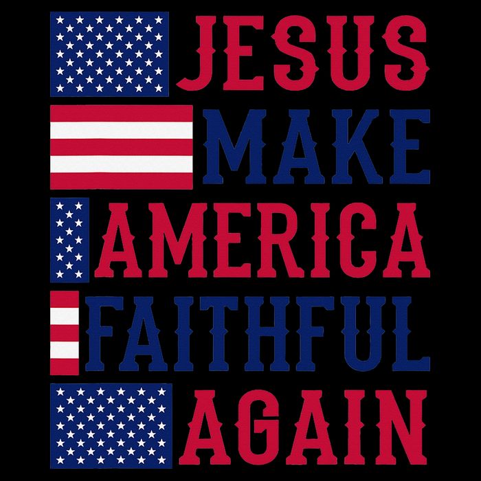 Jesus Make America Faithful Again - Patriotic American Flag Womens T-Shirt