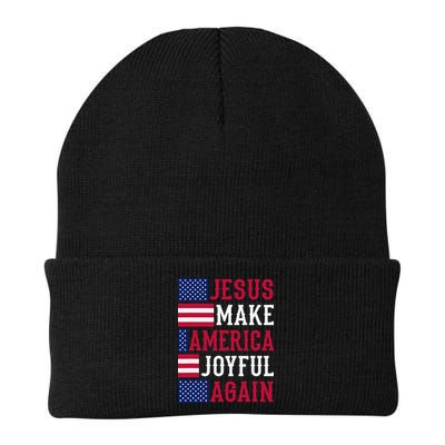 Jesus Make America Joyful Again - American Flag - Christian Beanie