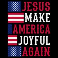 Jesus Make America Joyful Again - American Flag - Christian 16 in Basic Backpack
