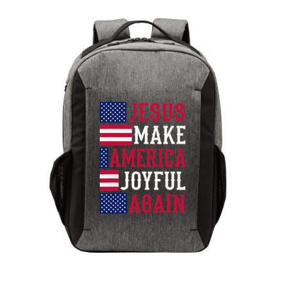 Jesus Make America Joyful Again - American Flag - Christian Vector Backpack