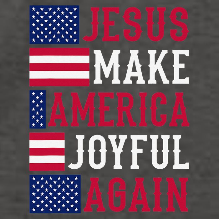 Jesus Make America Joyful Again - American Flag - Christian Vector Backpack