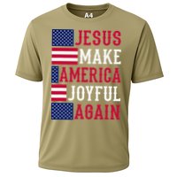 Jesus Make America Joyful Again - American Flag - Christian Cooling Performance Crew T-Shirt
