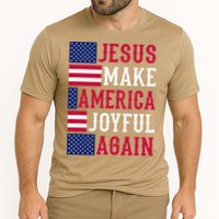 Jesus Make America Joyful Again - American Flag - Christian Cooling Performance Crew T-Shirt