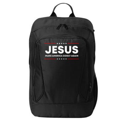 Jesus Make America Godly Again Patriotic Christian Faith USA City Backpack