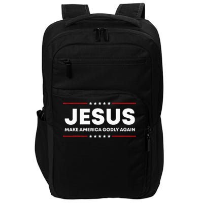 Jesus Make America Godly Again Patriotic Christian Faith USA Impact Tech Backpack